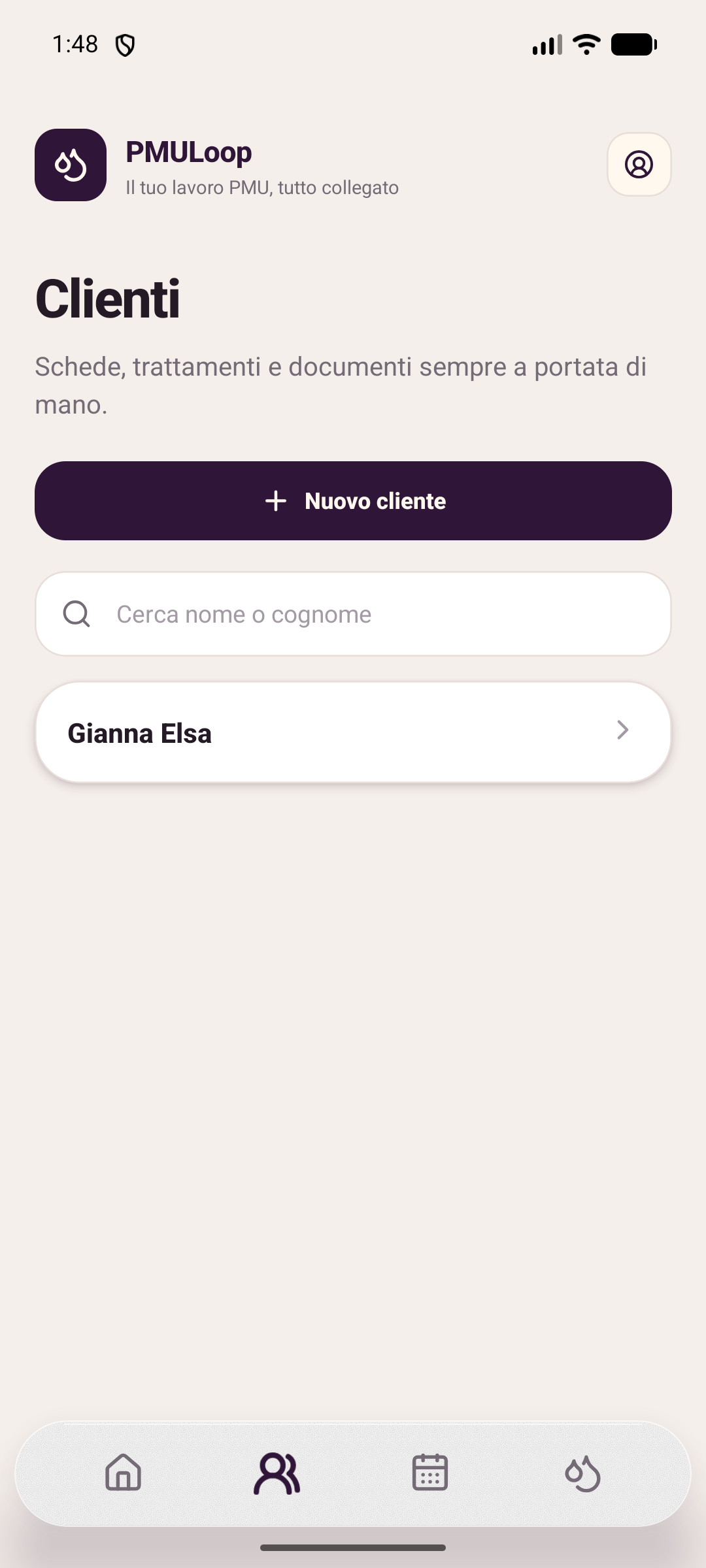 Elenco clienti nella beta PMULoop