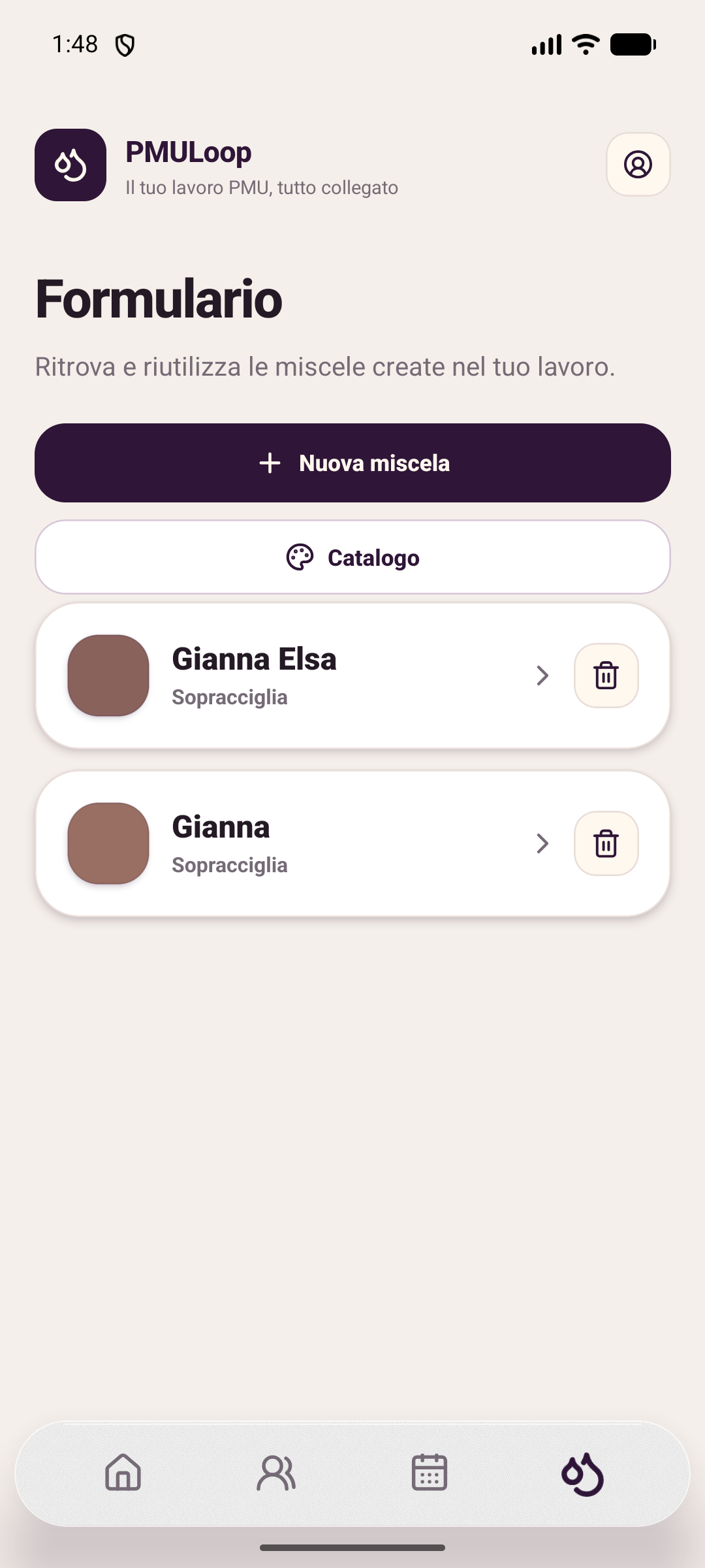 Formulario delle miscele nella beta PMULoop